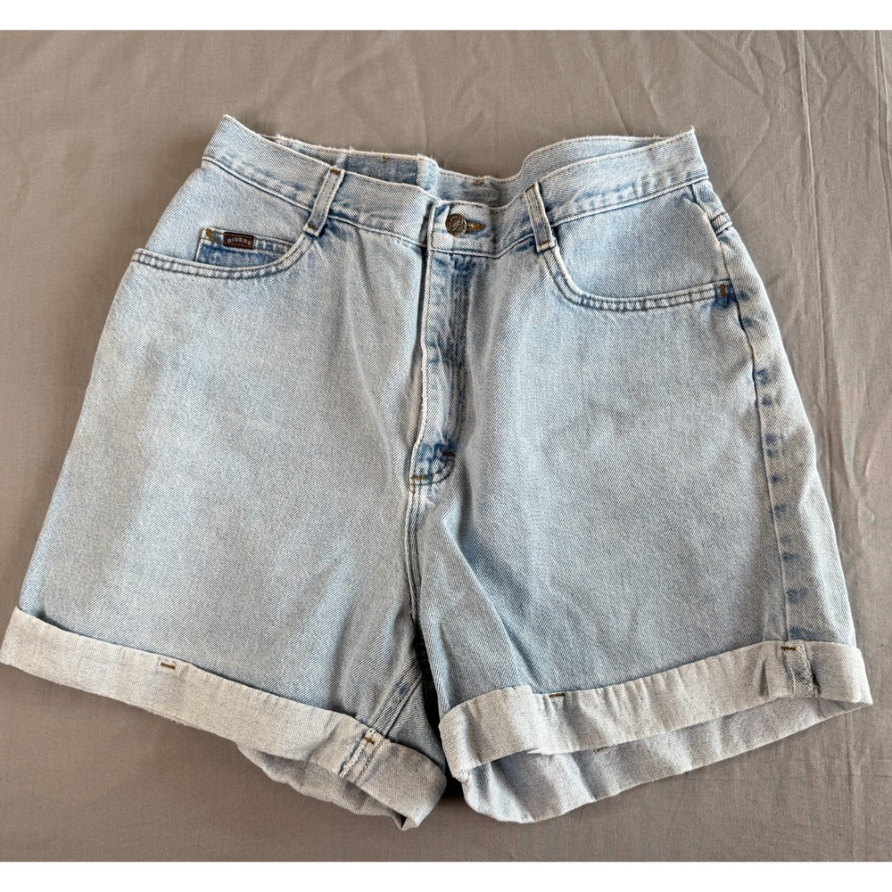 Vintage Lee Riders Cuffed High-Rise‎ Mom Denim / Jean Shorts Women 34x4
